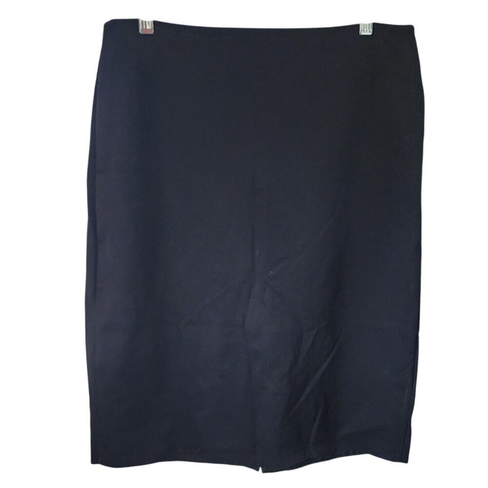 Talbots Black Pencil Knee Length Skirt Plus Size 16